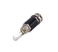 Vaguelly 1/4 Inch 6.35mm Guitar Mono Jack Socket with Black Cylinder Strap Button Endpin for Acoustic and Electric Guitar Bass Accessories