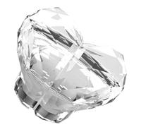 Vaguelly 1 Pair Heart-Shaped Toilet Button Flusher with Convenient Easy Installation for Bathroom and Toilet, Sturdy Ps Material with Acrylic Glue, Unique Design Offering Warmth and Romance