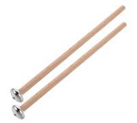 Vaguelly 1 Pair Metal Drum Mallets with Oval Flat Head, Sturdy Metal and Wood Material, Versatile Application for Live Performances and Personal Practice in Glockenspiel and Percussion