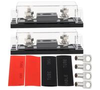 Vaguelly 1 Set Gauge Fuse Block: 100a Automotive Inline Amp Fuse Holder For Car Audio Systems - Car Stereo Part For Tight Spaces Ensures Circuit Safety Stability