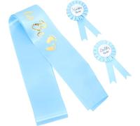 Vaguelly 1 Set Mommy and Daddy Set Sash and Badge for Showers Includes Mom Sash Dad Badge and Stylish Photo Prop for Expecting Parents