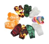 Vaguelly 10 Pcs Guitar Thumb Finger Picks Medium Flat Picks for Acoustic Guitar Banjo Ukulele and Harp Comfortable Durable Plectrums for Fingerstyle Playing