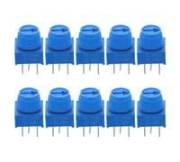 Vaguelly 10 Pcs through Hole Trimmer Potentiometers with Adjustable Resistance for Prototyping, Plastic and Metal Material, Suitable for Device Interior and Printed Circuit Boards