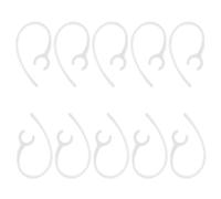 Vaguelly 10 Pcs White Small Ear Hook Replacement Clips for Earphone Accessories Lightweight Plastic Ergonomic Design 8.5mm Universal Earphone Repair Hooks Random Color