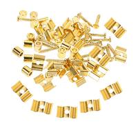 Vaguelly 10 Set Guitar Strings Tension Retainer Metal Lightweight String Retainers with Screws Golden Press for Electric Guitar Playing