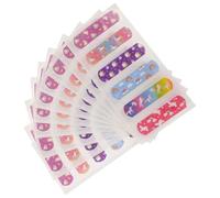 Vaguelly 10 Sheets Cartoon Wound Bandages Breathable and Self-Adhesive Pe Material Plasters with Assorted Colours, Protecting Wounds and Does Not Hurt The Skin, for Finger and Leg Care