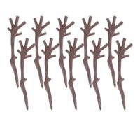 Vaguelly 100pcs Artificial Antler Dried Tree Branches Plastic Snowman Hand Twigs Lightweight DIY Decorative Branches for Christmas Party Decoration