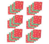 Vaguelly 100pcs Disposable Christmas Party Napkins Red Green Snowflake Design Holiday Dinner Tissue Paper for Winter Wonderland Table Decor with Strong Absorbency and Vibrant Festive Theme