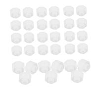 Vaguelly 100pcs Disposable Luer Lock Tip Cap for Syringe and Feeding Tubes with Airtight Sealing and Comfortable to Hold Design, Plastic Material 1.30x1.30x1.00cm, for Dispensing Glue
