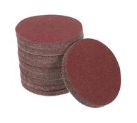 Vaguelly 100pcs Flocking Sandpaper Discs Grit Red Circular Sanding Pads for Drill Attachments Stable Non-slip Sanding Discs for Wood Metal Plastic Multipurpose Orbital Polishing and