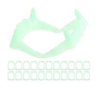 Vaguelly 100pcs Glow In The Dark Vampire Teeth: Green Plastic Fangs Halloween Party Accessories Reusable Luminous Fake Teeth Cosplay Decoration