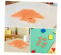 Vaguelly 100pcs Mini Bricks Building Realistic Fake Miniature Bricks for Dollhouse Landscaping Garden DIY Architecture Model Materials for Crafting Structures