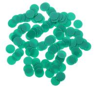 Vaguelly 100pcs Plastic Bingo Chips Small Double-sided Solid Grass Green Bingo Markers Counting Accessories for Family Games and Poker