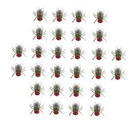 Vaguelly 100pcs Realistic Fake Flies Prank Small Simulation Insect Fly for Halloween April Fool's Day Reusable Plastic Bugs for Party Decorations