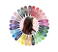 Vaguelly 100pcs Water Droplets Shape Hairpins Metal Barrettes for Random Mix Secure Hold Hair Clips for Teens Styling Random Color
