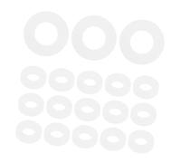 Vaguelly 100pcs White Plastic Drum Set Washers Pads Gasket Set for Snare Drum Jazz Accessories Small Parts for Kits and Percussion Mounts