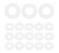 Vaguelly 100pcs White Plastic Drum Washer Replacement Pads Gasket Set for Drum Kit Accessories Stand Non-slip Mounting Hardware Suitable for Jazz and Rock Sets