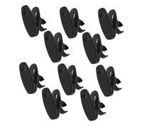 Vaguelly 10pcs Adjustable Microphone Clip Holder Black Lapel Mic Clips for Shirt Use in Podcasts and Conferences