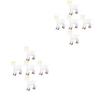 Vaguelly 10pcs Adorable Goat Models Pvc Miniature Farm Decor Realistic Simulated Lamb Figures for Rural Scenes Educational Props for Boys and Girls Home Decoration