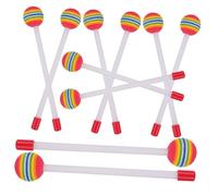 Vaguelly 10pcs Beat The Drumstick of Vibrant Rainbow Drumsticks for Boys and Girls to Develop Rhythm Skills