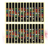 Vaguelly 10pcs Black Guitar Fretboard Stickers Pvc Note Decals for Electric and Acoustic Guitar Helps Master The Fretboard for Learning