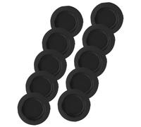 Vaguelly 10pcs Black Rubber Piggy Bank Stoppers round Saving Box Replacement Plugs Reliable and Easy to Clean for Money Banks and Plaster Figurines