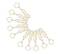 Vaguelly 10pcs Crystal Hair Charms for Braids Secure Wire Loop Design Decorative Jewelry for Women DIY Dreadlock Rings Versatile Styling Accessories for Parties and Everyday Use