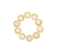 Vaguelly 10pcs Disc Guitar Pickup Piezo Disc Diaphragm Small Copper for Acoustic Guitars