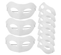 Vaguelly 10pcs DIY Blank Paper Masks for Crafts Full Face Halloween Mask Safe Material for Hand Painting Party Masquerade Cosplay Art Class Fun