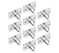 Vaguelly 10pcs Electric Cabinet Locks with Stainless Steel Channel Plate Hooks, Mailbox Latch and Drawer Safe Lock for Home, Office, and Storage Cabinets
