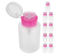 Vaguelly 10pcs Empty Pump Bottles Dispenser Press Pump Liquid Makeup Bottle Dispenser for Manicure Travel Toiletries
