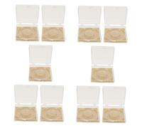 Vaguelly 10pcs False Eyelash Storage Box with Lash Holder Organizer Case for Eyelash Extensions Compact Travel Makeup Container for Women Matte Gold Finish Protective and Space-Saving