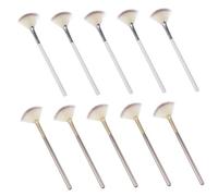 Vaguelly 10pcs Fan-shaped Makeup Brush for Highlight Powder and Acid Essence Application Durable Synthetic Bristles Portable Touch-ups