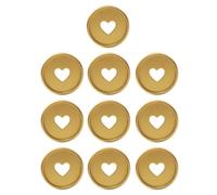 Vaguelly 10pcs Golden Abs Loose-leaf Binder Rings for Document Stack and Keys, Easy to Add or Remove Pages with Smooth Page Turning, for School and DIY Projects