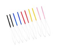 Vaguelly 10pcs Hair Extension Crochet Hook Beads Wig Crochet Beader Lightweight Plastic Easy to Use for Braiding