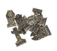 Vaguelly 10pcs Halloween Tombstone Decor Mixed Styles Small Headstone Ornaments for Spooky Garden Decoration Lightweight Graveyard Props for Haunted House and Halloween Parties