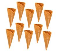 Vaguelly 10pcs Ice Cream Cone Charms Cute DIY Phone Case Decor Craft Accessories for Jewelry Making Lovely Miniature Ice Cream Cone Design for Bags Clothes Boxes Wedding Crafts