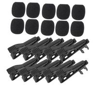 Vaguelly 10pcs Lapel Microphone Clips Lavalier Mic Tie Clips with Covers for Lectures and Public Speaking