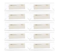Vaguelly 10pcs Lightweight Acrylic and Iron Badge Holders with High Transparency for Name Cards and Id Cards Suitable for School and Hotel Use,