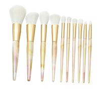 Vaguelly 10Pcs Marble Pattern Makeup Brushes Professional Cosmetics Tools for Foundation Blush and Eye Makeup for Salon Home Use