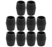 Vaguelly 10pcs Microphone Stand Foot Pads Protector Cap Tip Instrument Accessories Easy To Install Portable Rubber Cover Replacement Black