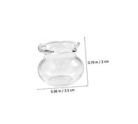 Vaguelly 10pcs Mini Glass Fish Tanks Transparent Micro Aquariums for Dollhouse Ornaments DIY Scene Props Desktop Miniature Aquarium Accessories