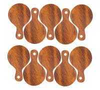 Vaguelly 10pcs Mini Wood Board Set Round Mini Cutting Board Decor Tiny House Accessories Micro Scene Decorations Photo Props