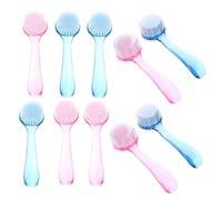 Vaguelly 10pcs Nail Cleaning Brushes with Handle Grip Flexible Bristles for Fingernail Dirt and Dust Removal Water-resistant Scrubbing Brush for Hand Foot Kitchen Bathroom and Garden