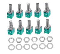 Vaguelly 10pcs Pin Audio Potentiometer Single Linked Sealing Design Switch Knurled Shaft