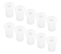 Vaguelly 10pcs Plastic Bushing for Fridge Hinge, Refrigerator Door Pivot Bushing Replacement, White Plastic Material, Through Hole Design, Reduces Noise and Minimizes Wobbling, Suitable