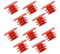 Vaguelly 10pcs Plastic Handlebar End Caps for Mountain Bikes and Electric Bicycles, Red Bar End Inserts Press-fit Design, Lightweight, Easy Assembly, Abrasion Resistant and Dust Protection