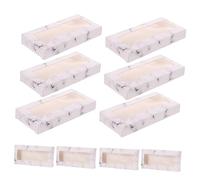 Vaguelly 10pcs Portable False Eyelashes Boxes with Transparent Window Butterfly Pattern Small Lash Storage Organizers for Safe Tidy and Easy Eyelash Replacement