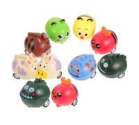 Vaguelly 10pcs Pull Back Car Friction Powered Party Favors Fun Animal Design Bright Colors Easy Play for Boys Brain Development