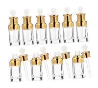 Vaguelly 10pcs Refillable Glass Bottles Dropper for Essential Oils Aromatherapy and Scientific Use Leak Vials for Travel and Crafts